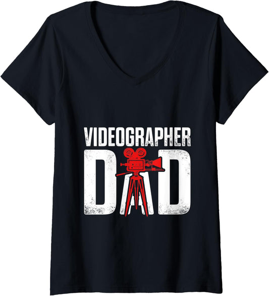 Womens Videographer Mentoring Videography Filmmaker Gift V-Neck