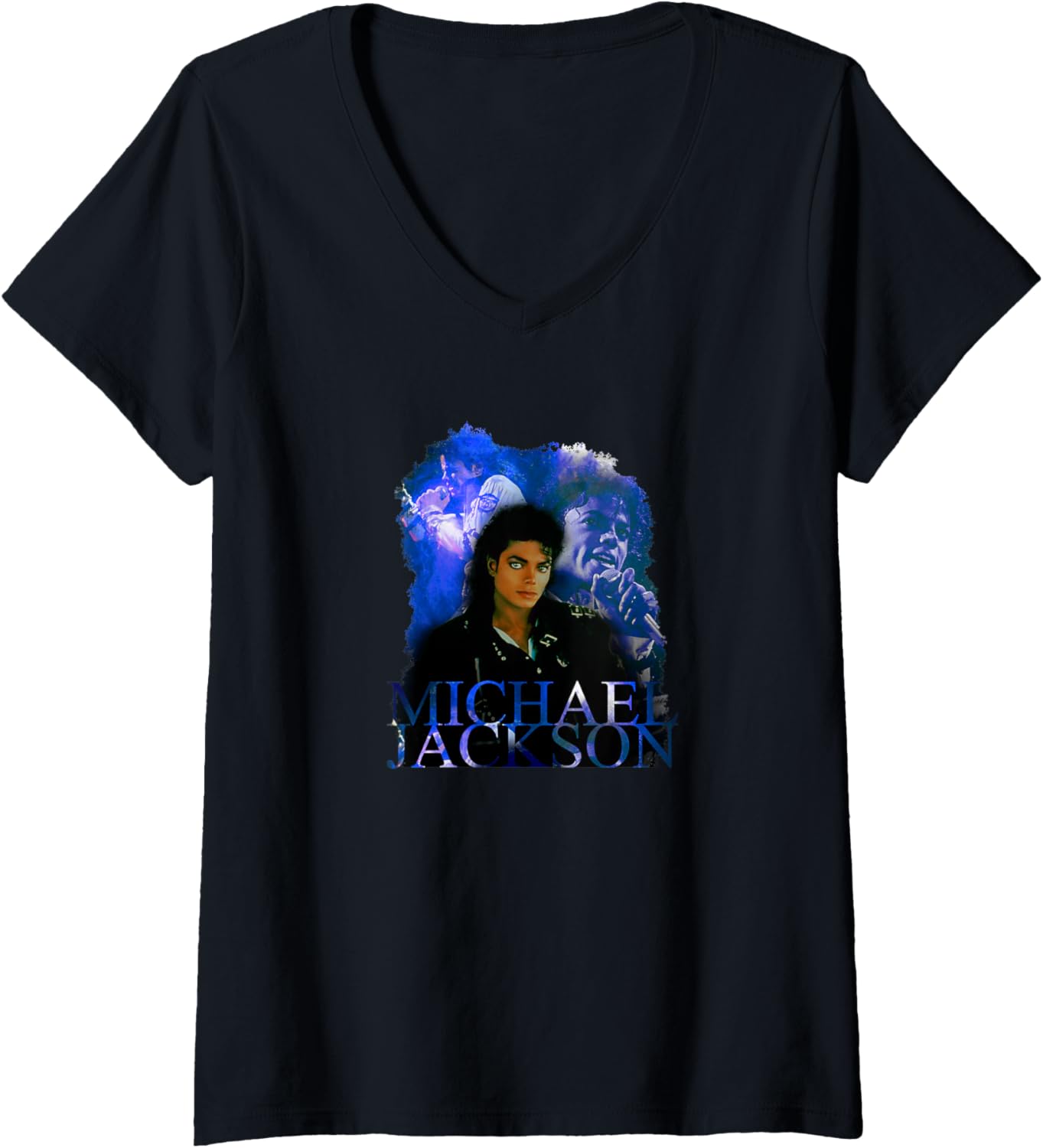 Womens Michael Jackson-003 V-Neck