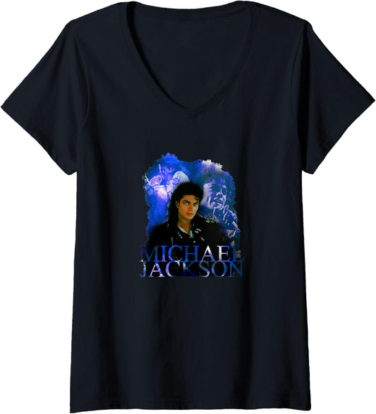 Womens Michael Jackson-003 V-Neck