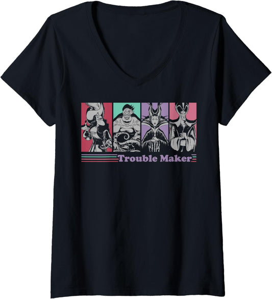 Disney Villains Trouble Maker Panels V-Neck
