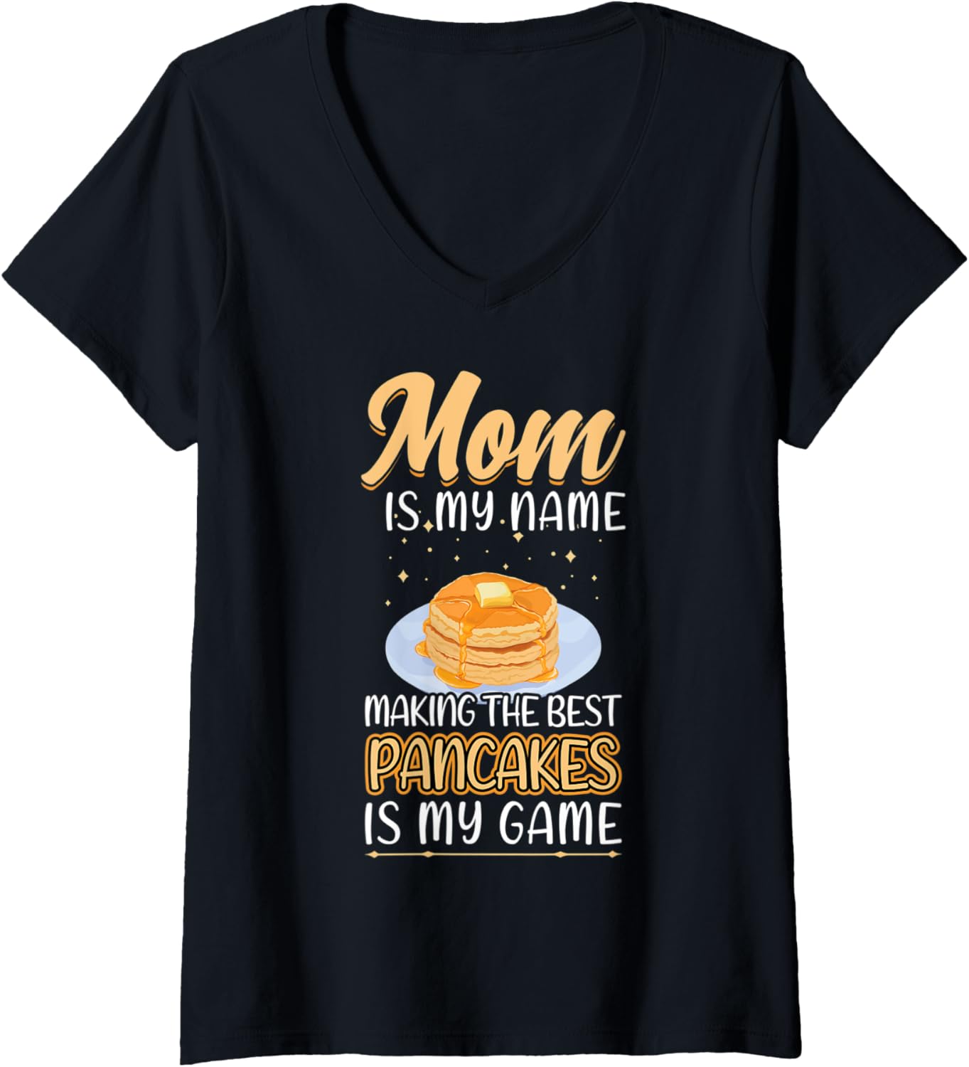 Womens Mom Makes The Best Pancakes - Pancake Maker V-Neck