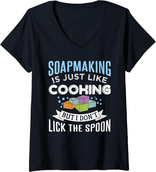 Womens Soapmaking Cooking Design For Soap Makers V-Neck
