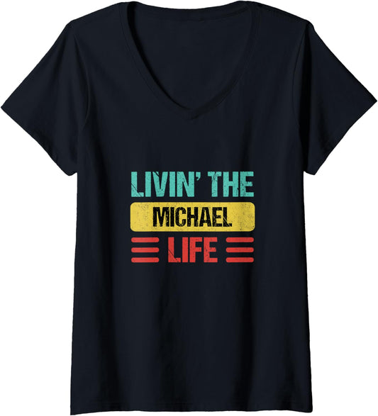 Womens Michael Name V-Neck