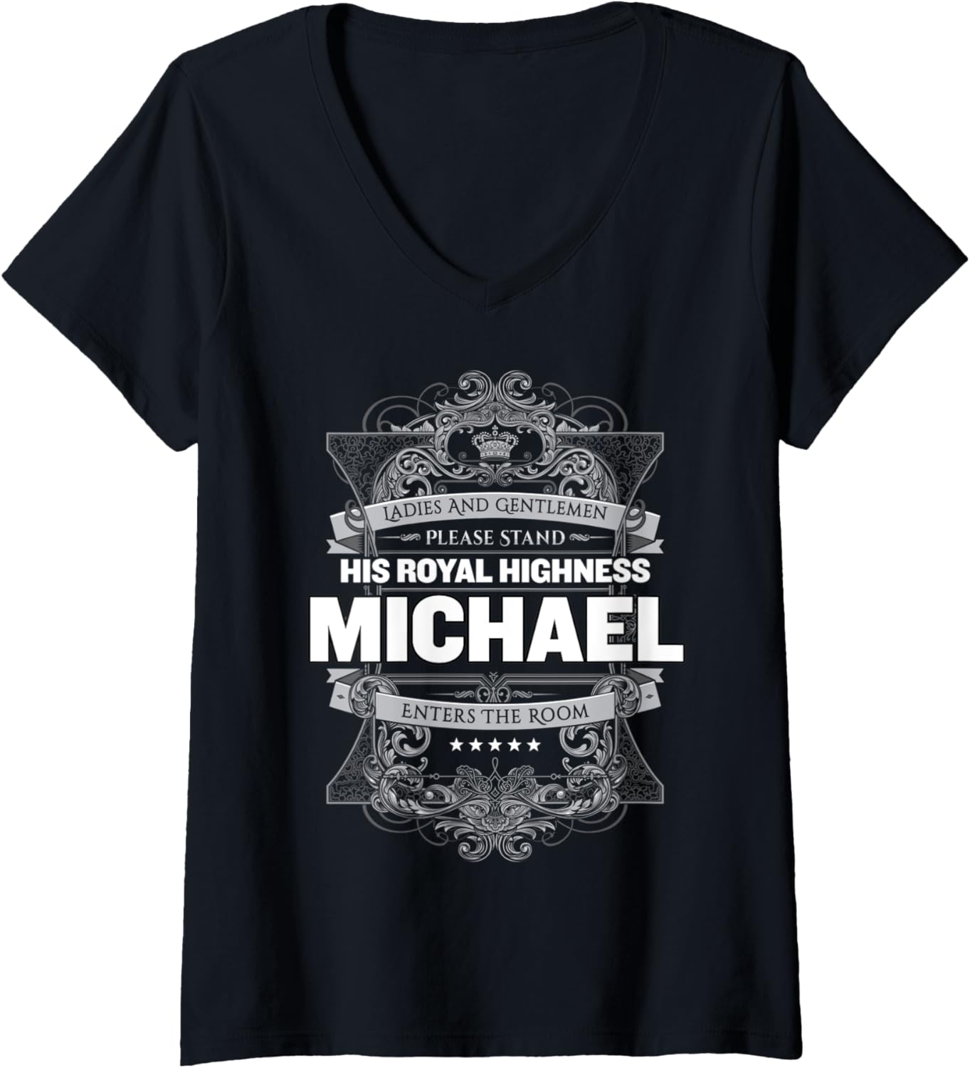Womens Michael First Name V-Neck