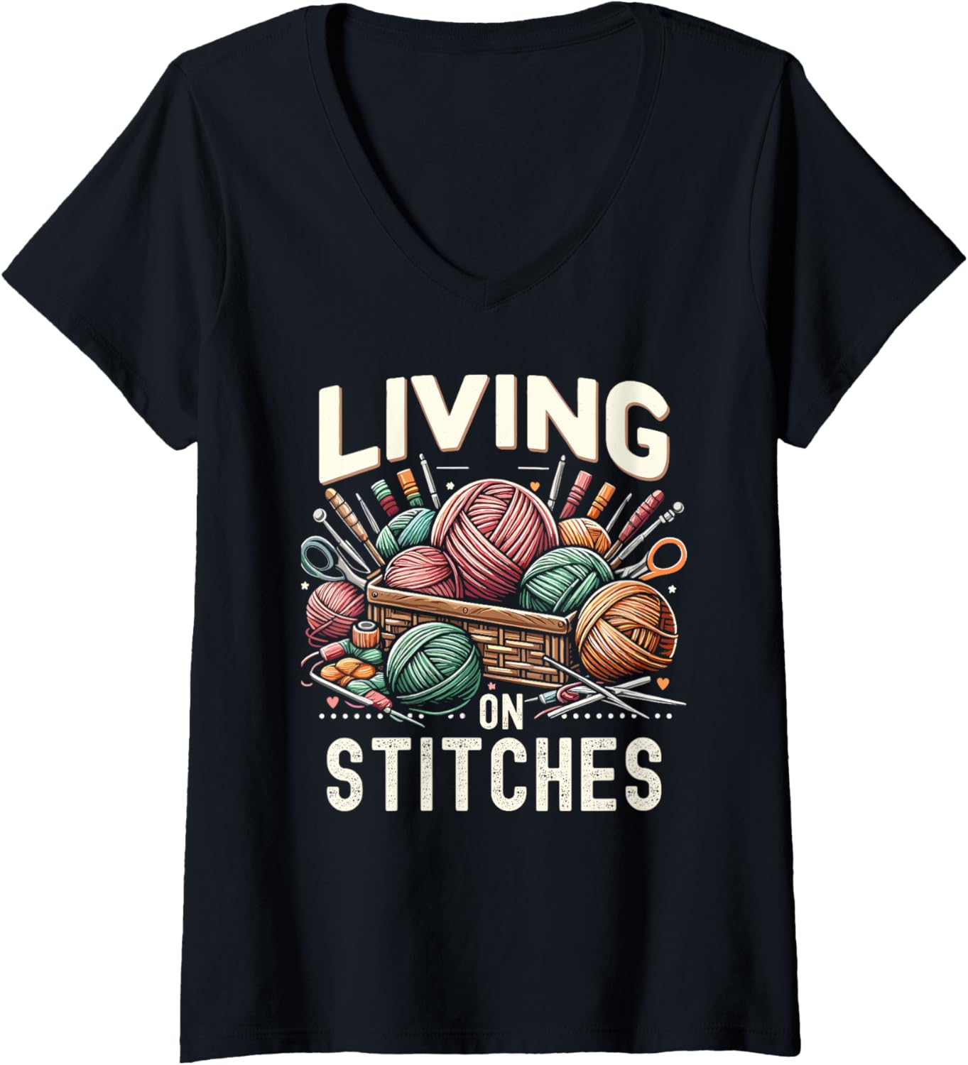 Crochet Stitches Yarn Basket Crocheting Design V-Neck