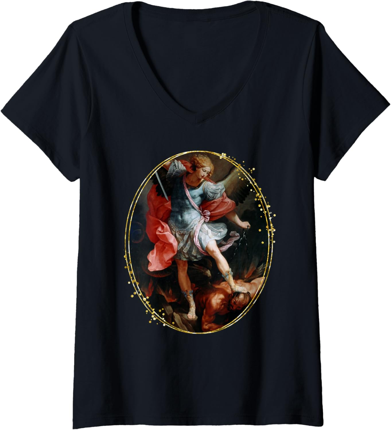 Archangel Michael \/ Miguel Arcangel \/ Saint Michael V-Neck