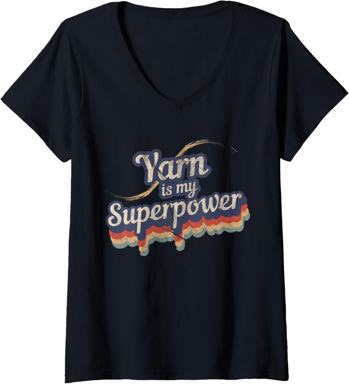 Yarn Is My Superpower Design Yarn V-Neck