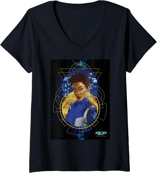 Star Trek Discovery Michael Geometric Space V-Neck