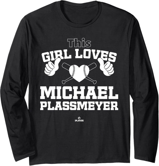 This Girl Loves Michael Plassmeyer Prospect Baseball Fan Long Sleeve
