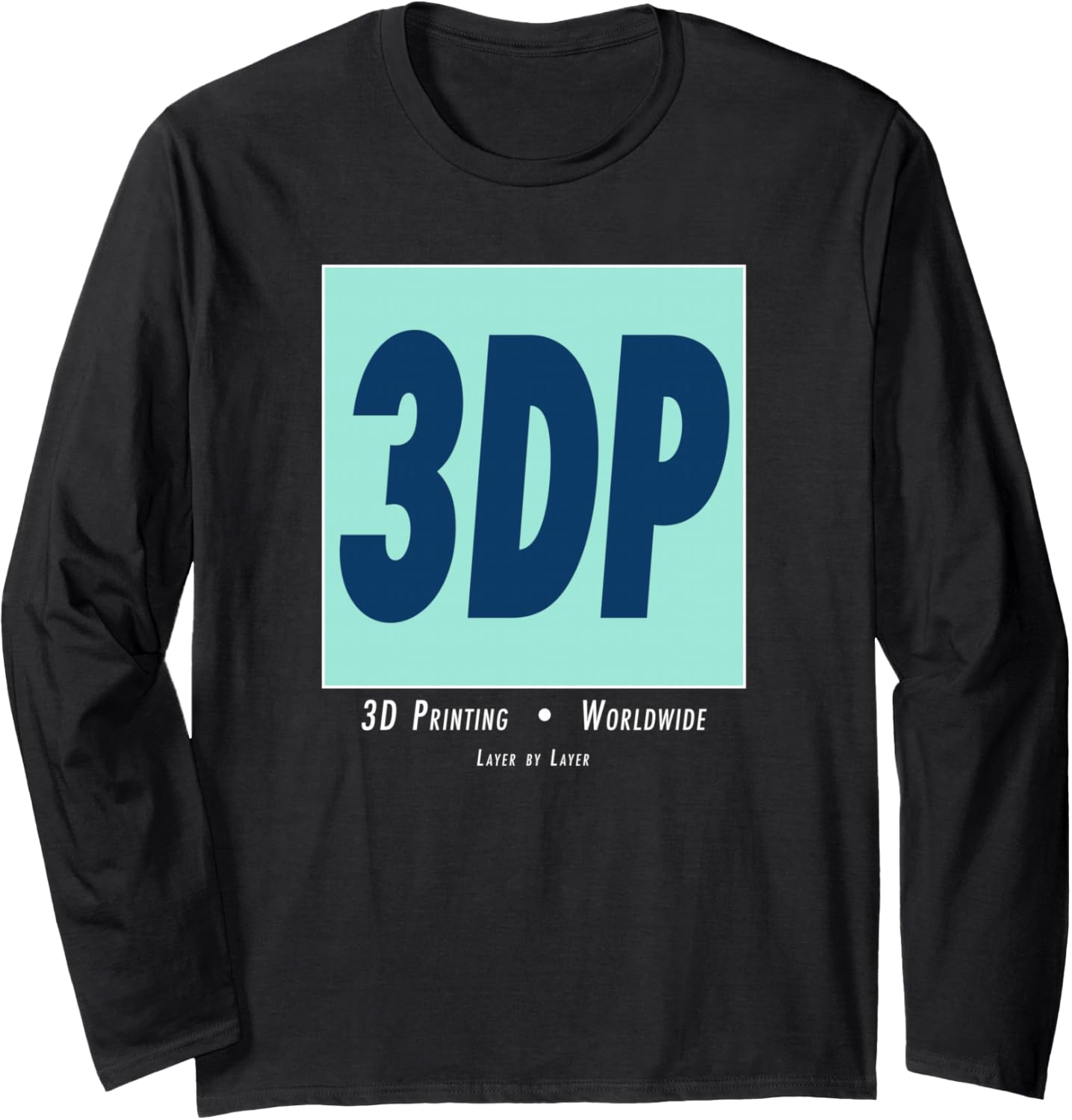 3D Printing 3DP Logo for Makers and Engineers Long Sleeve