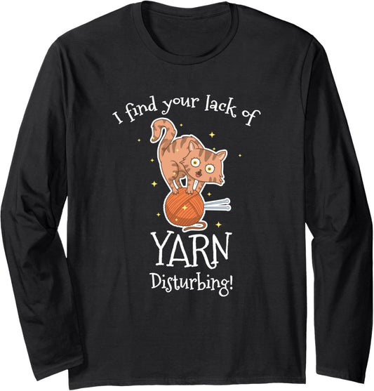 Yarn Disturbing Cat Crocheting Yarn Knitting Long Sleeve