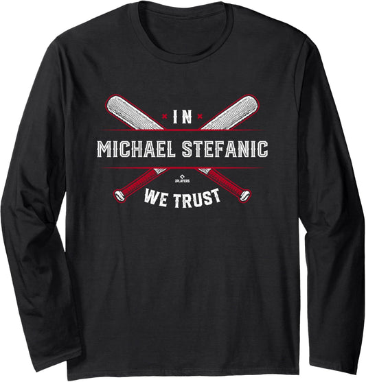 We Trust in Michael Stefanic Los Angeles Baseball MLBPA Long Sleeve