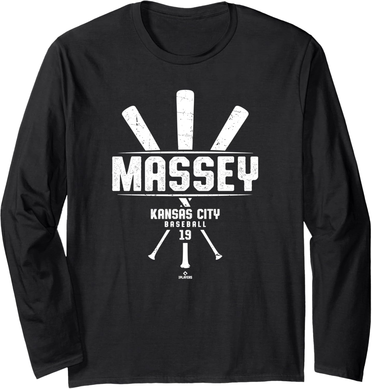 Vintage Baseball Bat Gameday Michael Massey Kansas City Long Sleeve