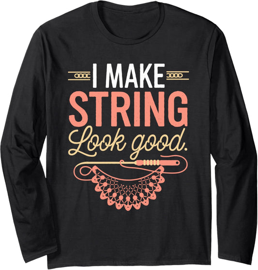 Funny Crochet Lover Knitting Yarn Crocheter Design Long Sleeve