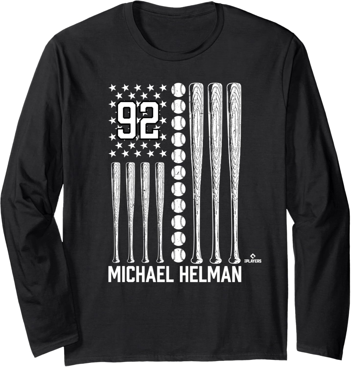 Baseball American Flag Michael Helman Minnesota Baseball Long Sleeve