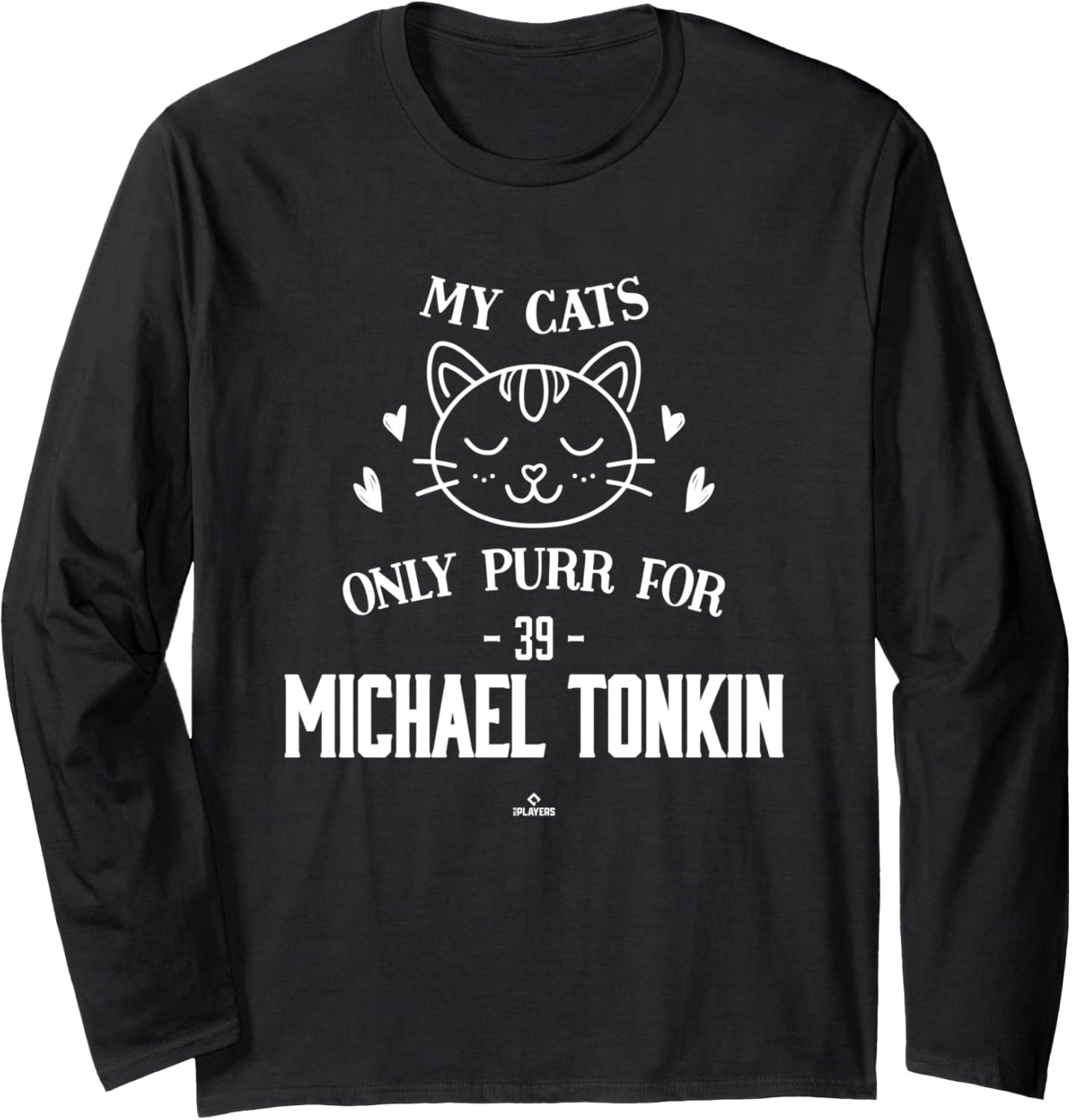Cat Lovers for Michael Tonkin Minnesota Baseball MLBPA Long Sleeve