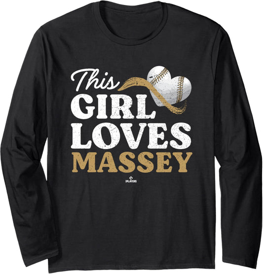 This Girl Loves Michael Massey Kansas City MLBPA Long Sleeve