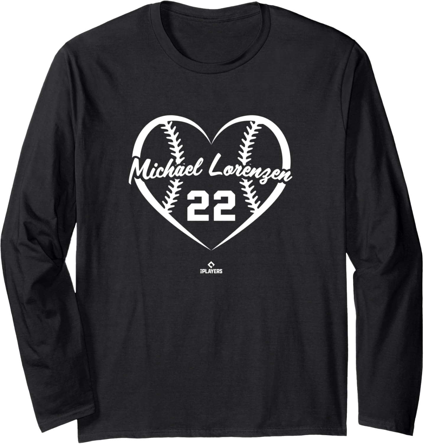 Baseball Heart Number Michael Lorenzen Philadelphia MLBPA Long Sleeve