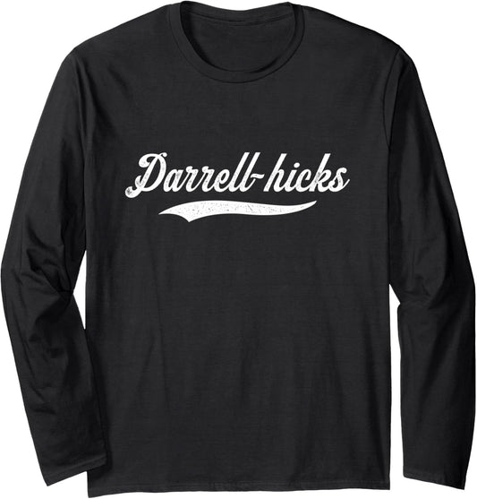 Distressed Script Michael Darrell-Hicks Prospect Baseball Long Sleeve