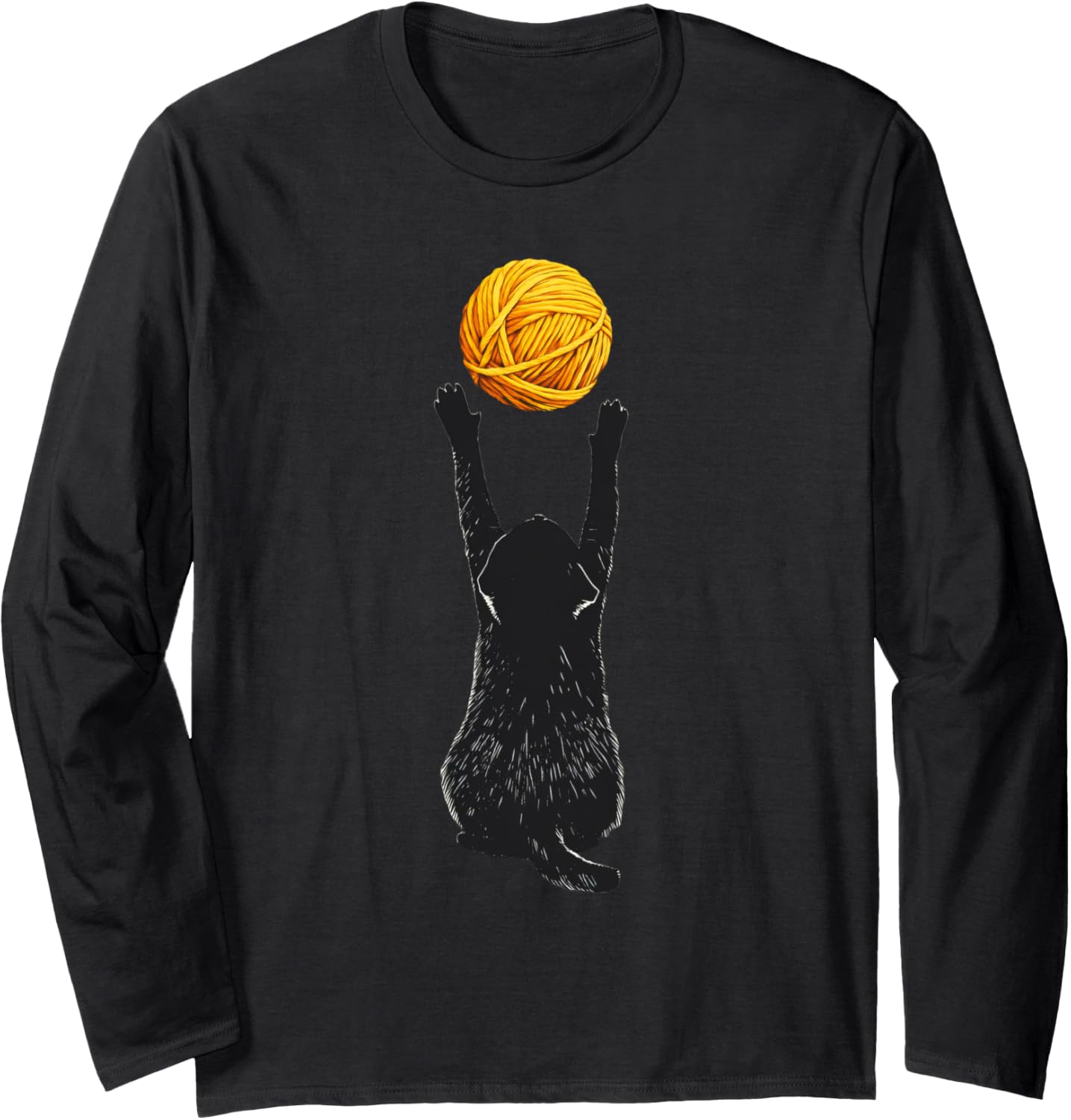 Black Cat Yarn Ball Long Sleeve