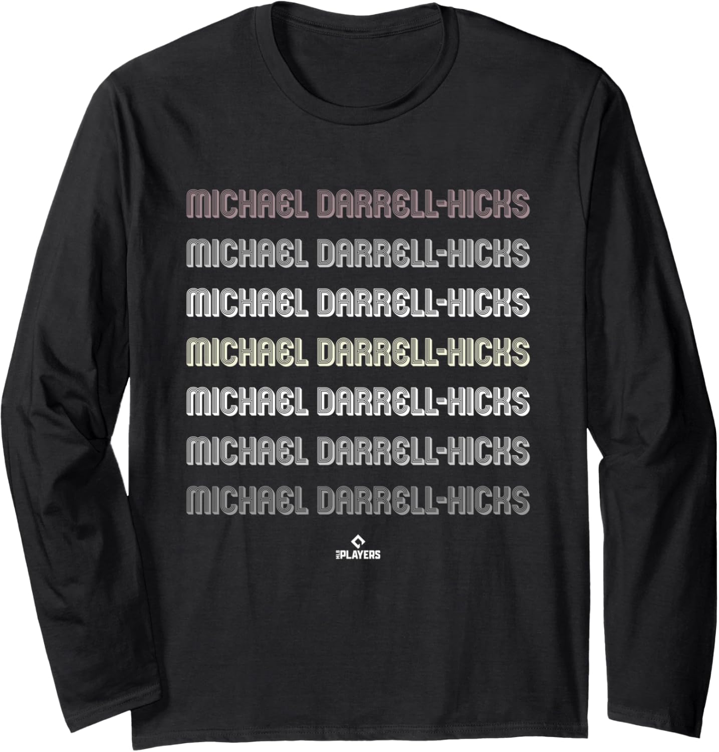 Retro Repeat Michael Darrell-Hicks Prospect Baseball Fan Long Sleeve