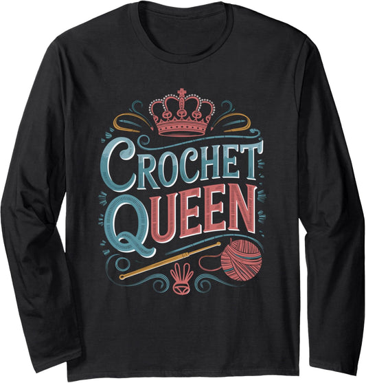 Crochet Queen Heart Yarn Long Sleeve