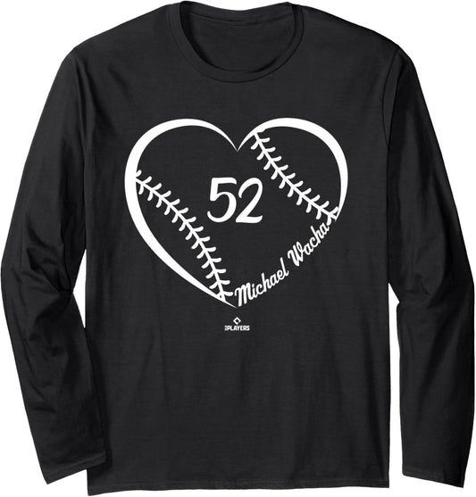 Baseball Heart Number Michael Wacha MLBPA Long Sleeve