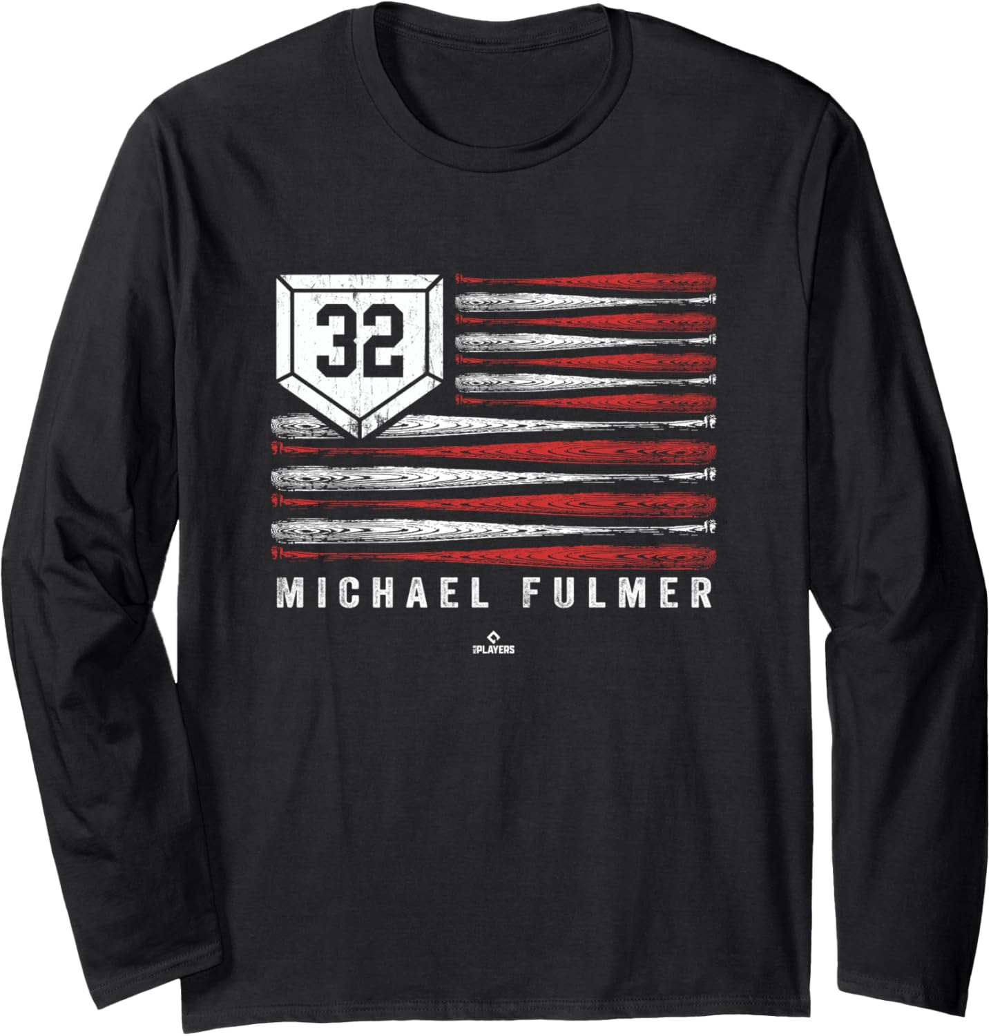 Vintage US Flag Baseball Stripes Michael Fulmer Chicago Long Sleeve