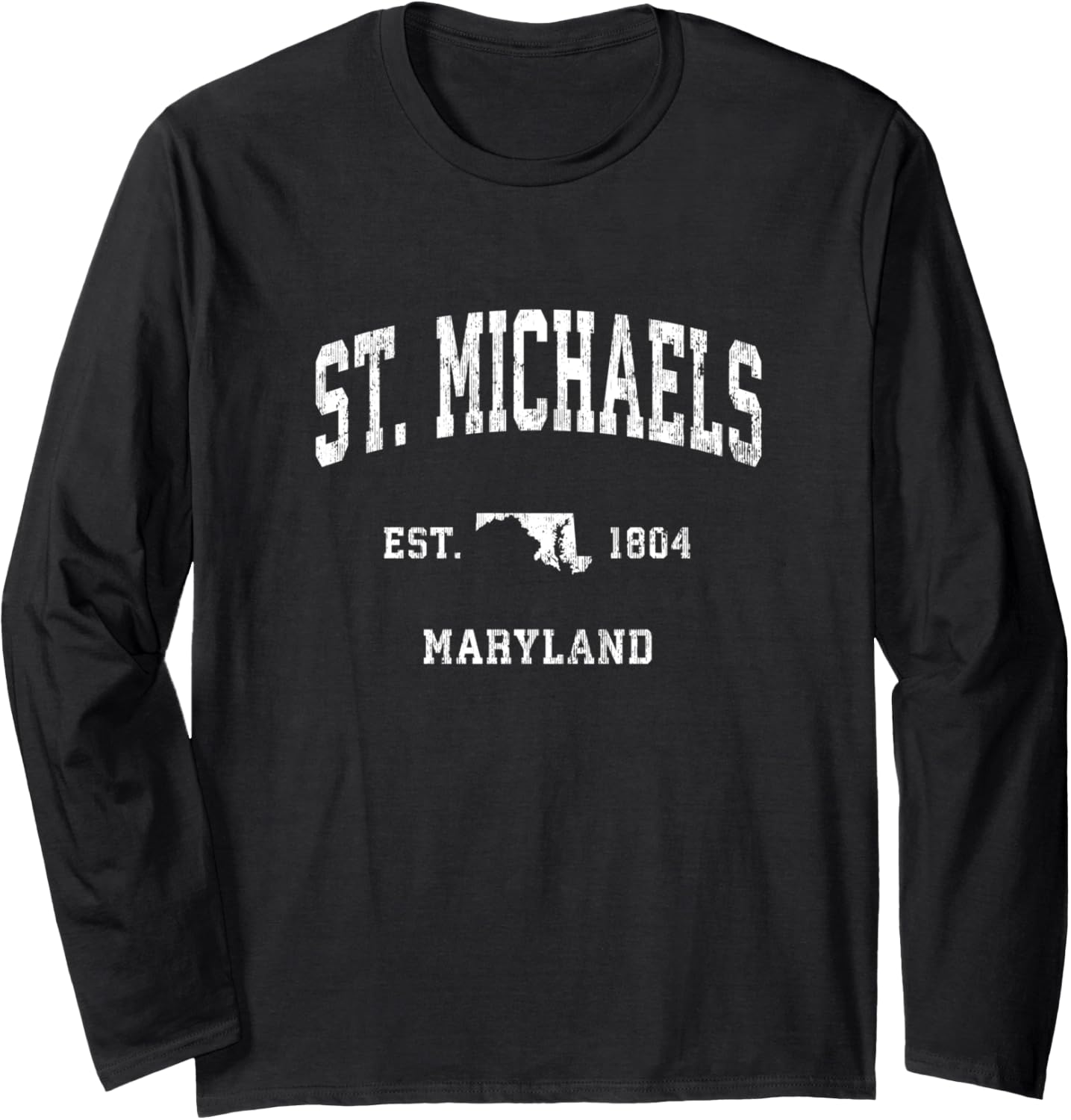 St. Michaels Maryland MD Vintage Athletic Sports Design Long Sleeve