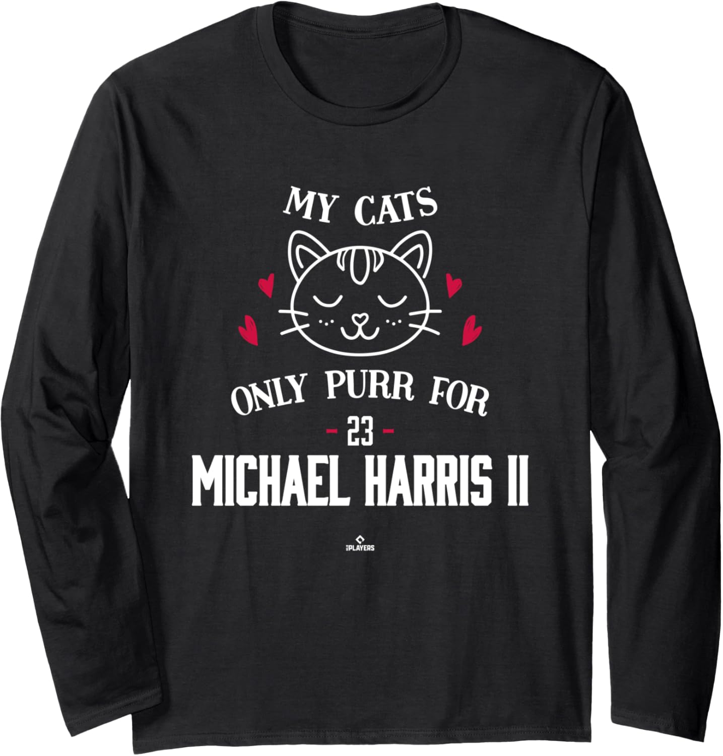 Cat Lovers for Michael Harris II Atlanta Baseball MLBPA Long Sleeve