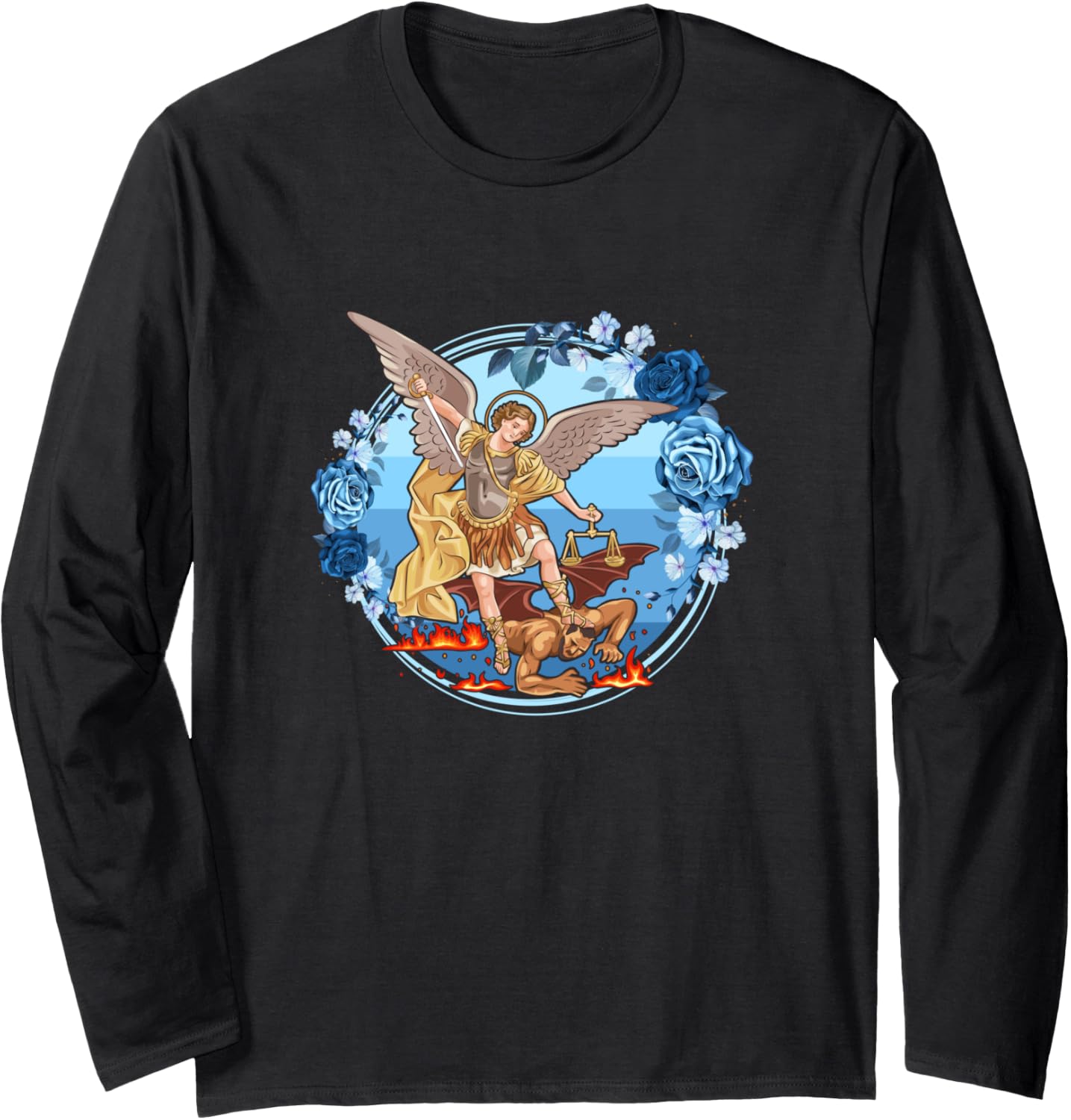 St. Michael the Archangel. Retro Long Sleeve
