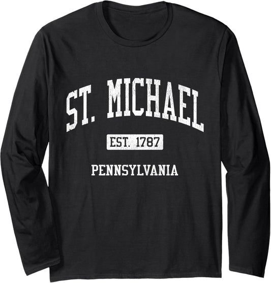 St. Michael Pennsylvania PA JS04 Vintage Athletic Sports Long Sleeve