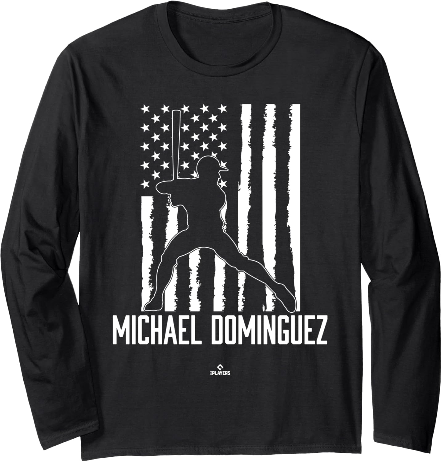 Distressed Flag Swing Michael Dominguez Prospect Baseball Long Sleeve