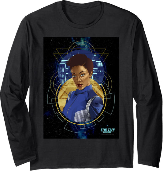 Star Trek Discovery Michael Geometric Space Long Sleeve Tee Long Sleeve