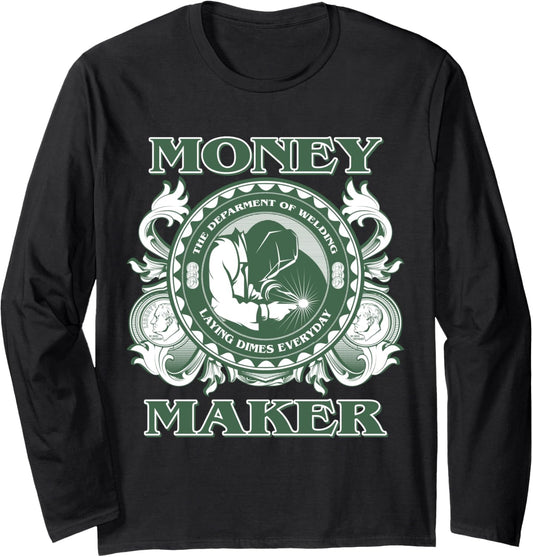Welding Longsleeve T Shirt Money Maker Welder Gifts,