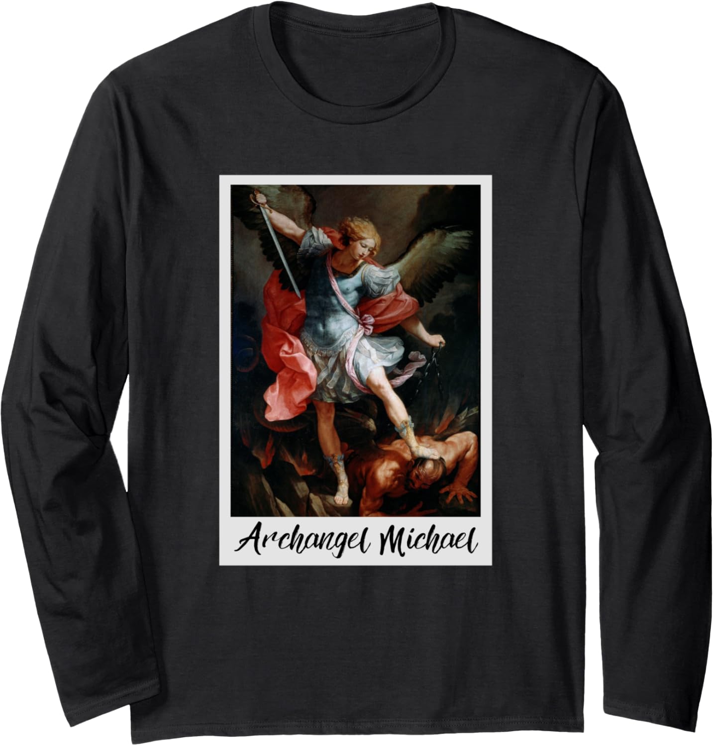 Archangel Michael \/ Miguel Arcangel \/ Saint Michael Long Sleeve