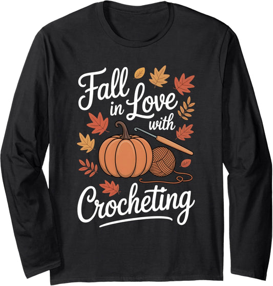 Fall in Love with Crocheting Thanksgiving Autumn Yarn Long Sleeve