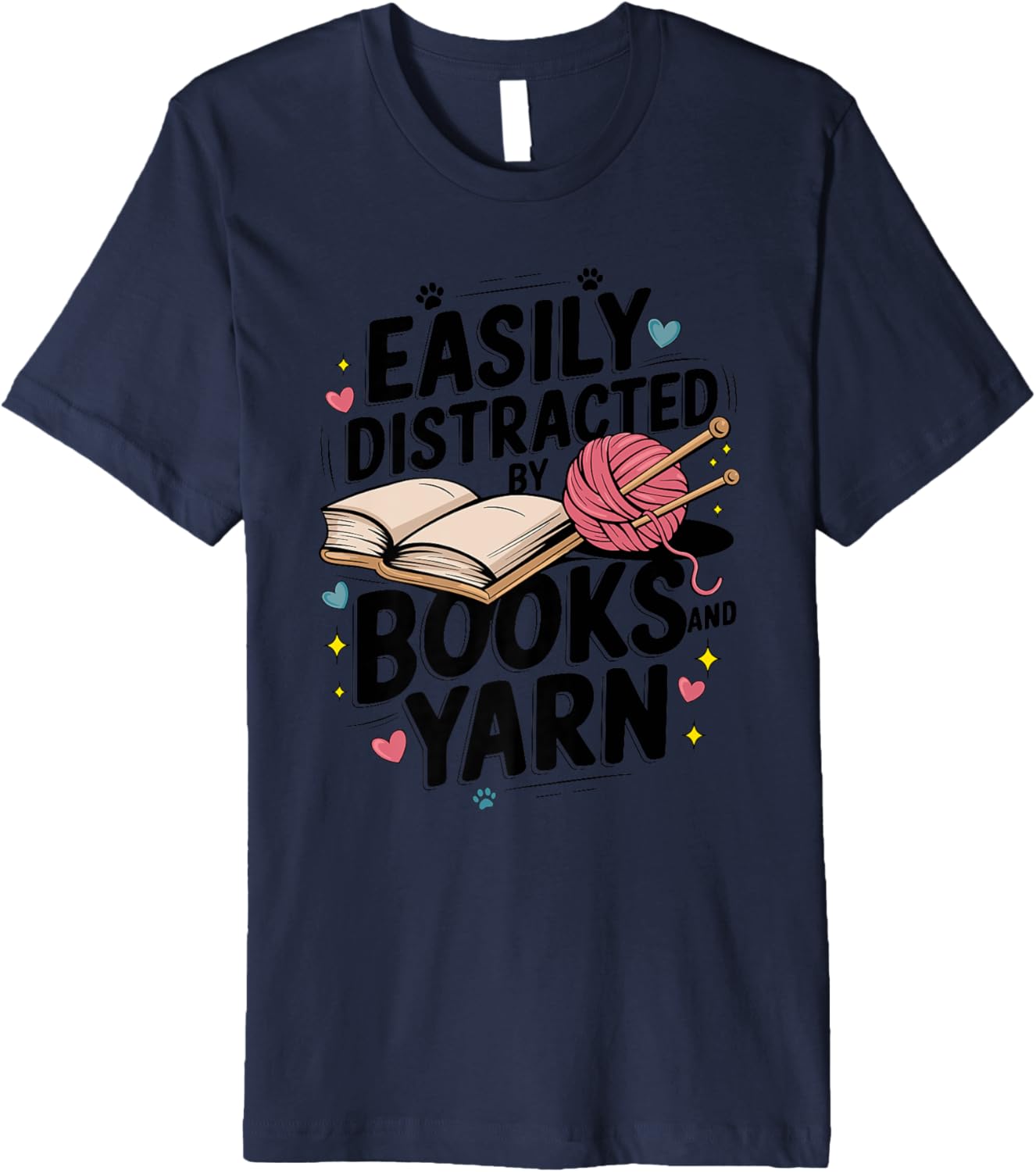 Easily Distracted by Yarn and Books Premium