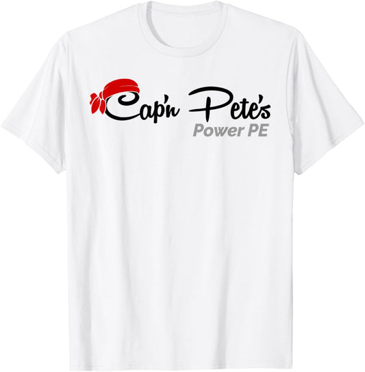Cap'n Pete's Power PE Web Logo- Large Center Placement (Red)