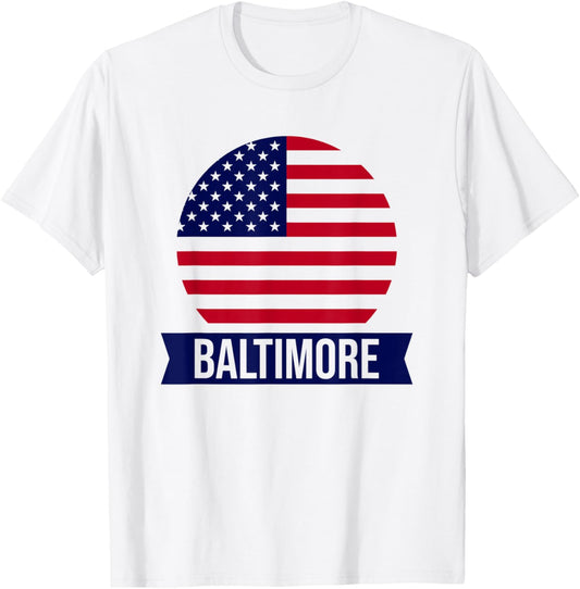 BALTIMORE - USA - American place name US flag design