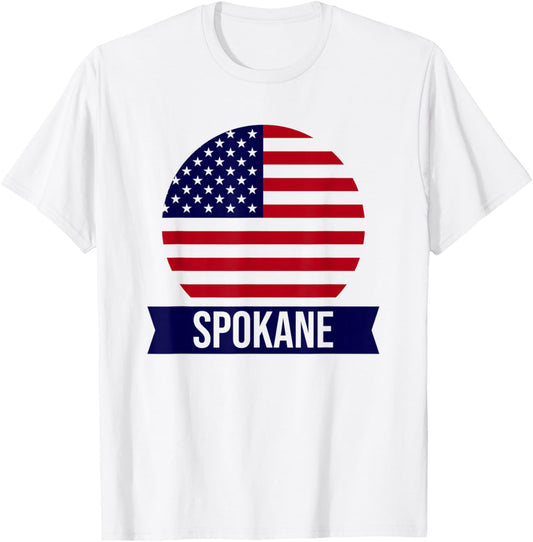 Spokane - USA - American place name US flag design
