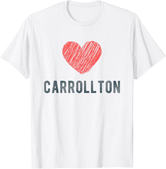 Carrollton Heart Love Favorite City or Place