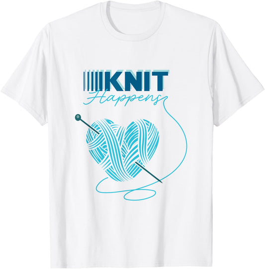funny knit happens tee heart yarn tee funny gift for knitter