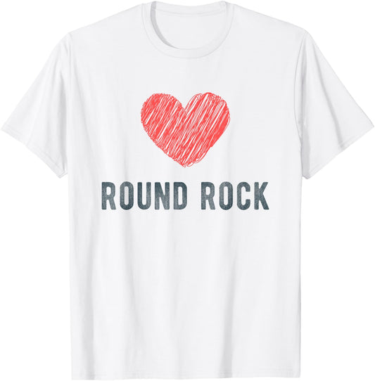 Round Rock Heart Love Favorite City or Place