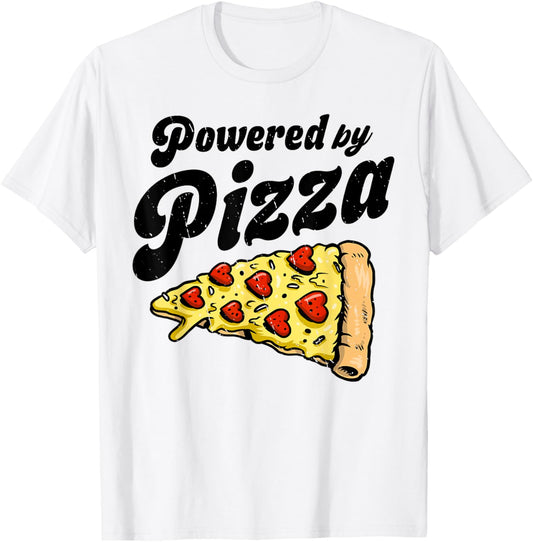 Powered By Pizza Funny Women Men Boys Girls Italian Food