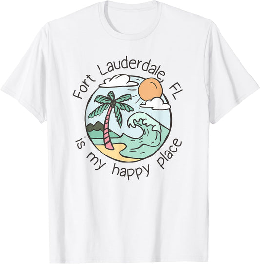 Cute Beach Motiv My Happy Place - Fort Lauderdale Men Women Kids
