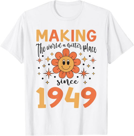 74 Birthday Making the world a better place since 1949