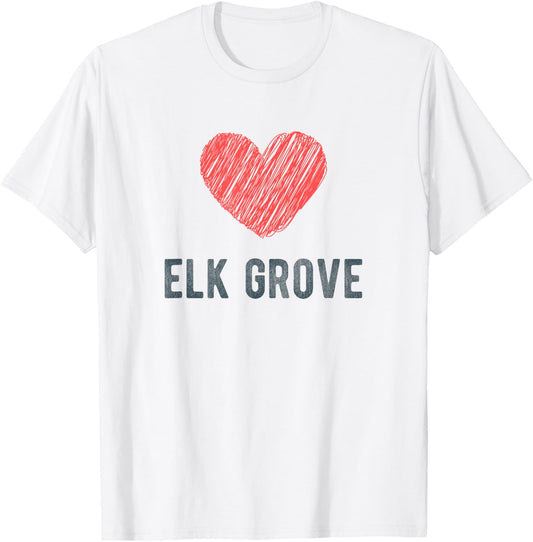 Elk Grove Heart Love Favorite City or Place