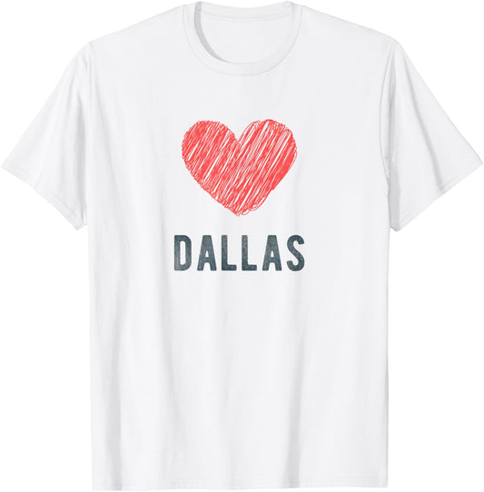 Dallas Heart Love Favorite City or Place