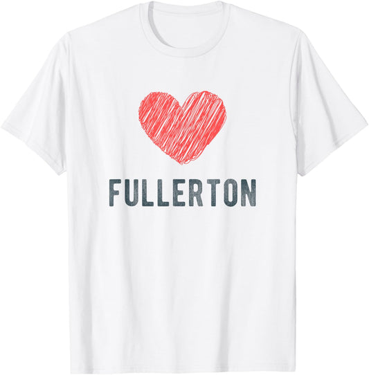 Fullerton Heart Love Favorite City or Place